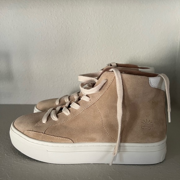 Soludos Ibiza High Top Sneaker in Sand - Picture 3 of 7